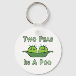 Två ärter i en Pod Nyckelring