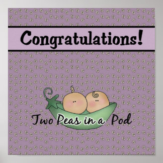 Två ärter i en Pod Poster