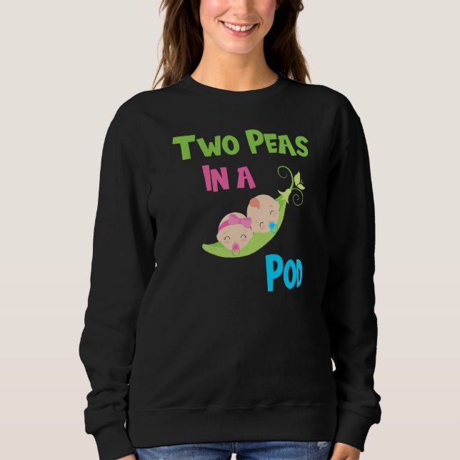 Två ärter i en Pod Spädbarn Fraternal Twin Flicka T Shirt (Framsida)