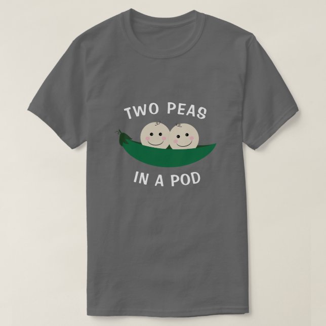 Två ärter i en Pod T Shirt (Design framsida)