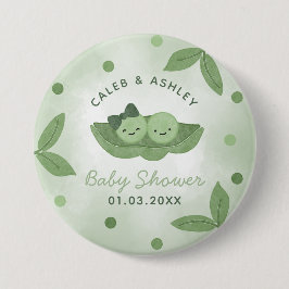 Två ärter i en Pod Twin Boy and Girl Shower Knapp