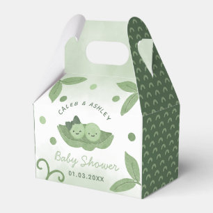 Två ärter i en Pod Twin Boy and Girl Shower Presentaskar