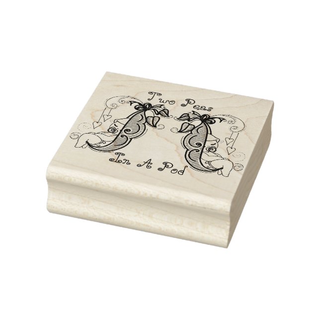 Två ärter i Pod Frimärke Stämpel (Stämpel)