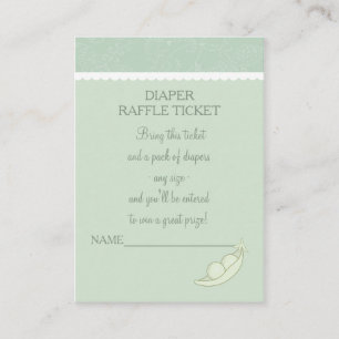 Två ärtor i en biljett för podblöjaRaffle Tilläggskort