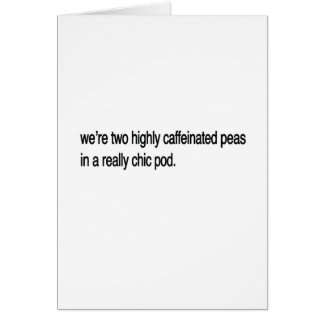 Två ärtor i en pod. hälsningskort