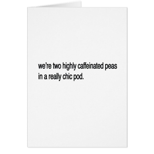 Två ärtor i en pod. hälsningskort (Framsidan)