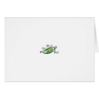 Två ärtor i en pod hälsningskort