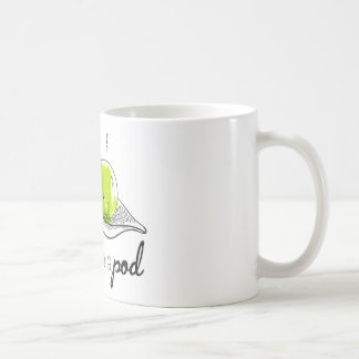 Två ärtor i en pod kaffemugg