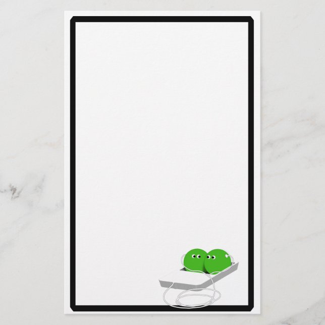 Två ärtor i en Pod (lägg till texten) Brevpapper (Framsida)