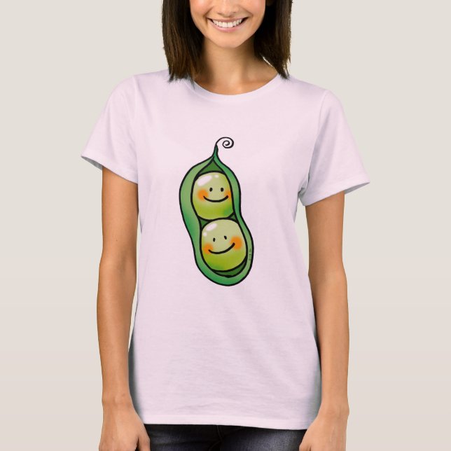 Två ärtor i en pod t-shirt (Framsida)