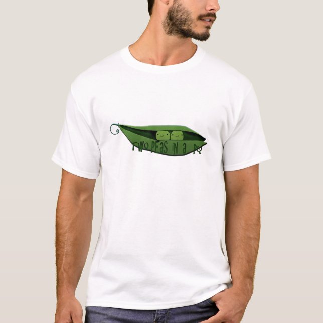 Två ärtor i en pod tee shirt (Framsida)
