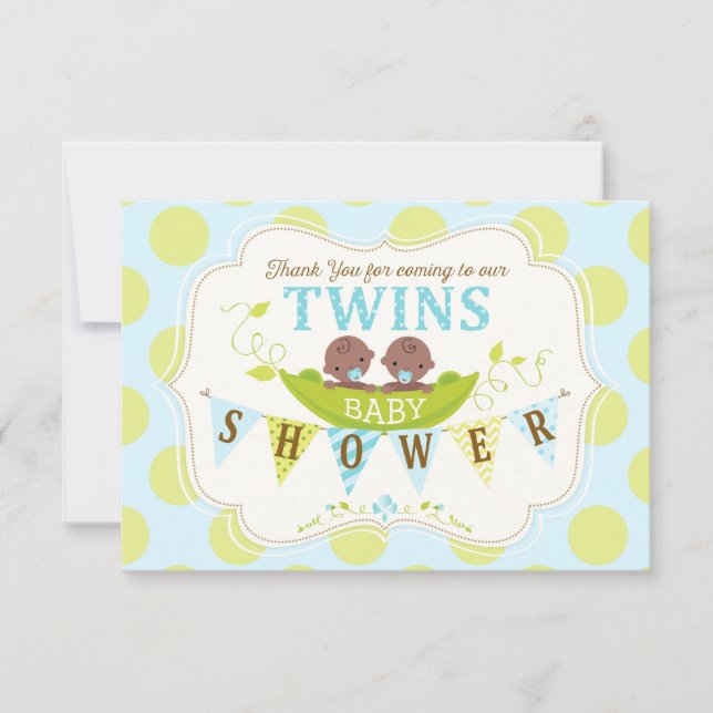 Två ärtor i en podafrikan kopplar samman pojketack tack kort (Framsida)