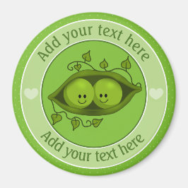 Två ärtor i en skida Personlig Magnet