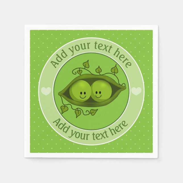 Två ärtor i en skida Personlig Pappersservett (Framsidan)