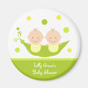 Två ärtor i magneter för en podbaby shower