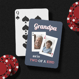 Två av ett slag | Farfar- och barnfoto Casinokort