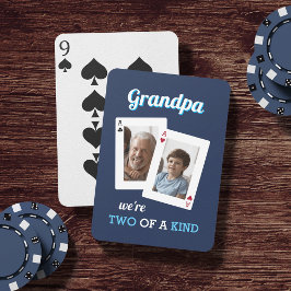 Två av ett slag | Farfar- och barnfoto Casinokort