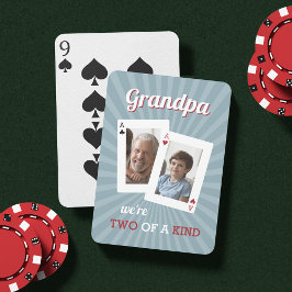 Två av ett slag | Farfar- och barnfoto Casinokort
