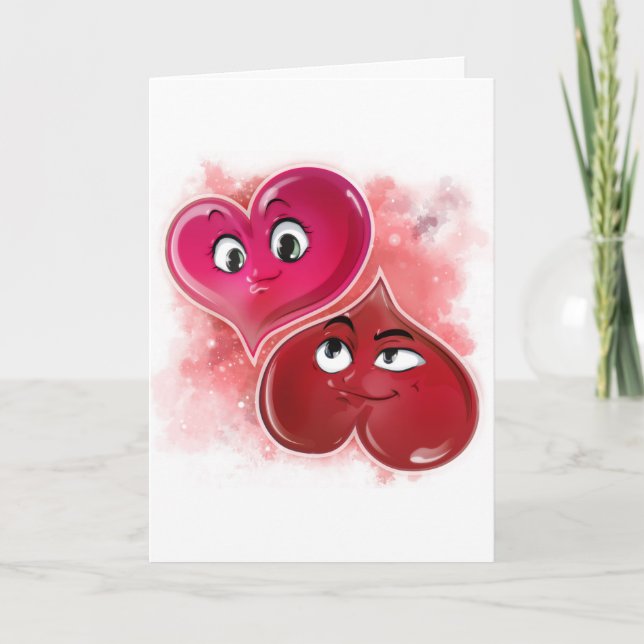 Två av ett slag Valentine Day Card Helgkort (Framsida)