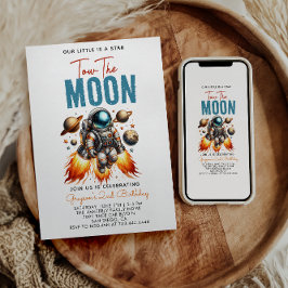 Två av Måne:s andra födelsedag Inbjudningar