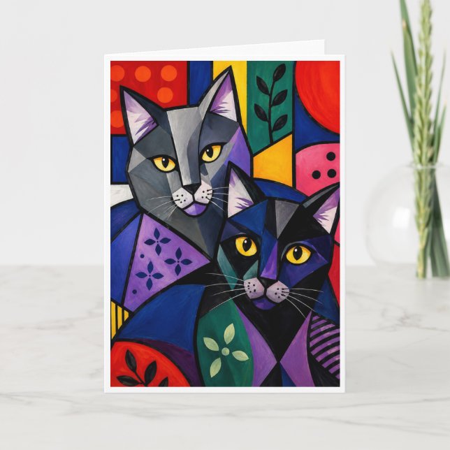 Två av samma sort (kattkamrater) kort (Framsida)