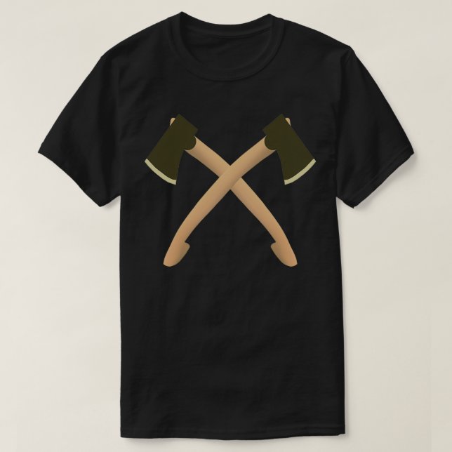 Två axlar på vit bakgrund 2 t shirt (Design framsida)