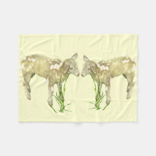 Två Baby-lampor på Gult Fleece Blanket