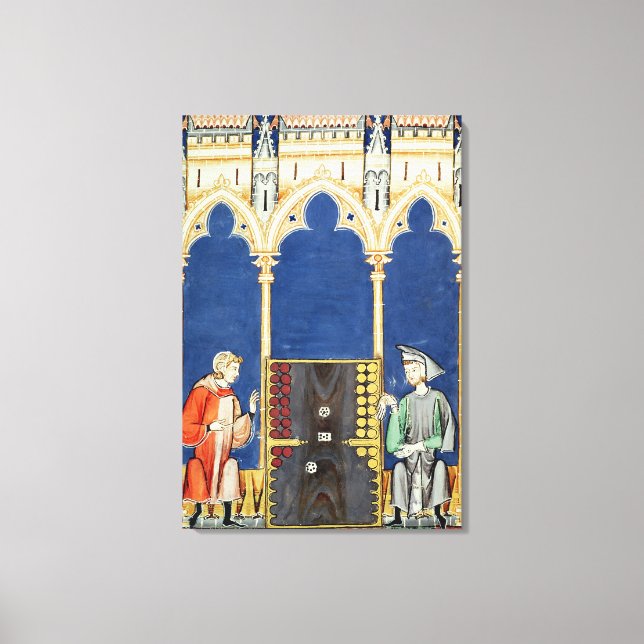 Två backgammon-spelare canvastryck (Framsida)