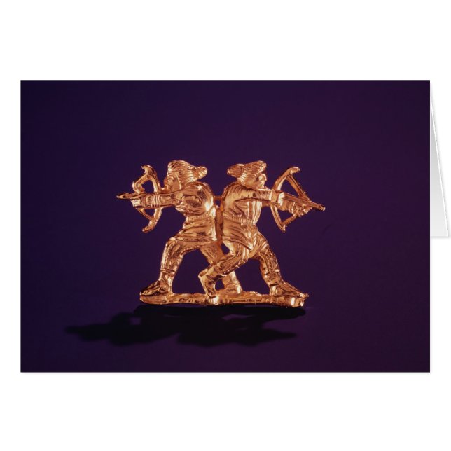 Två bågskyttar hälsningskort (Framsidan Horizontal)