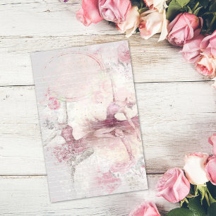 Två Ballerina Dancers Blommigt Led Brevpapper