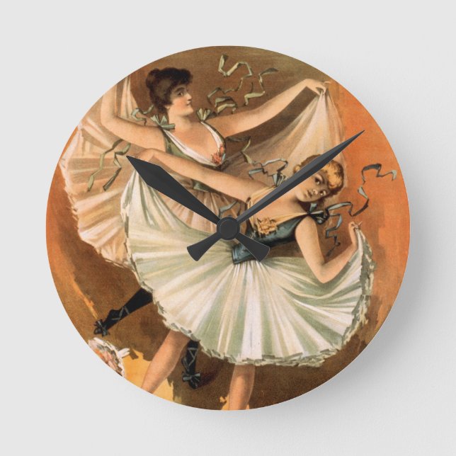 "Två ballerinas" klocka (Framsida)