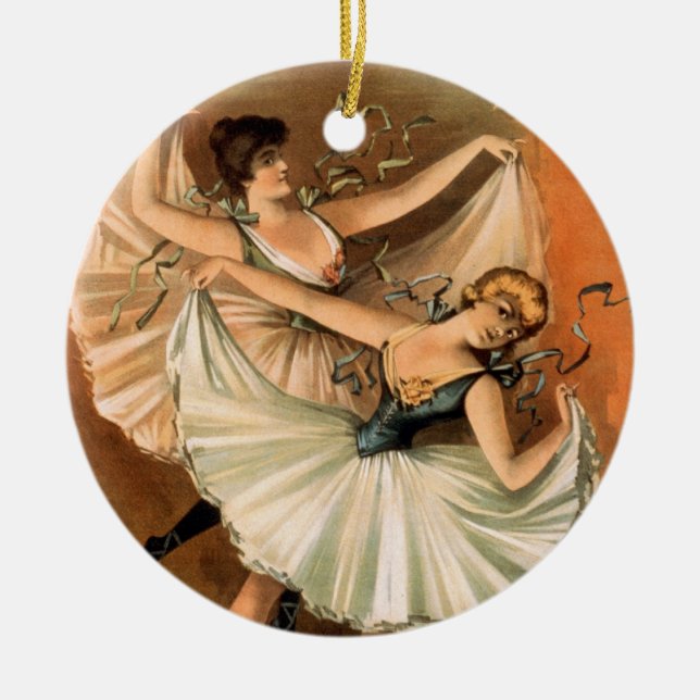Två Ballerinas-ornament Julgransprydnad Keramik (Framsidan)