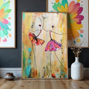 Två Ballerinas Poster