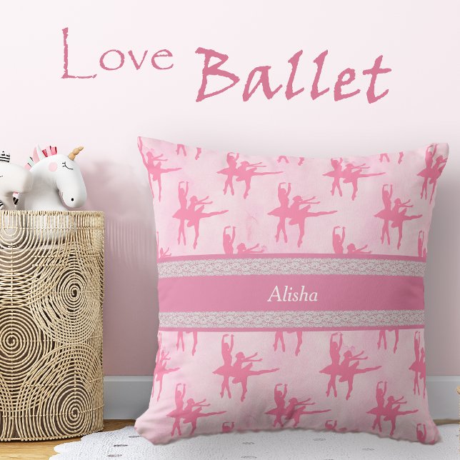 Två Ballerinas Rosa Personlig Kudde (Skapare uppladdad)