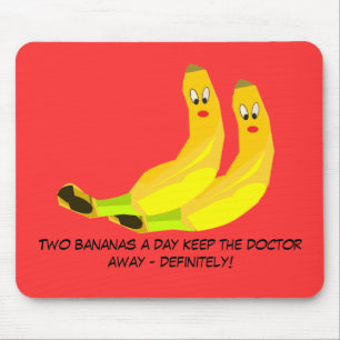 Två Bananas Mousepad Musmatta