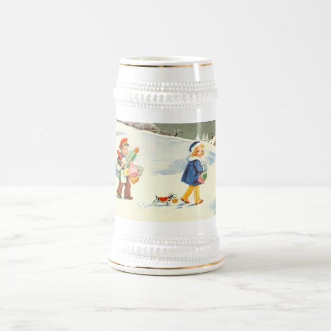 Två barn och en hund sejdel (Center)