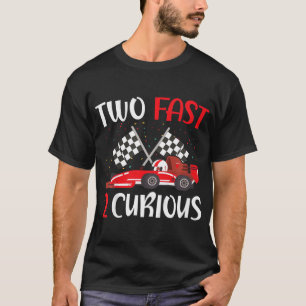 Två barn två Fast 2 Nyfiken födelsedag två år gamm T Shirt