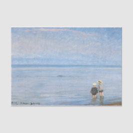 Två barnpaddling i Skagen Beach, PS Kroyer