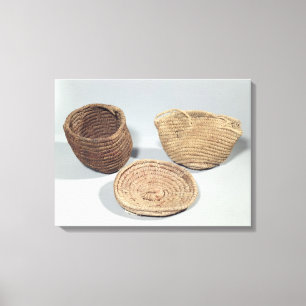 Två basket och en täcka (vävde canvastryck