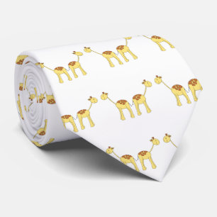 Två belägen mitt emot giraff. Tecknad Slips