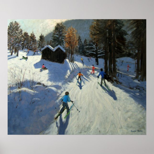 Två bergshögar Pleney Morzine Poster (Framsidan)