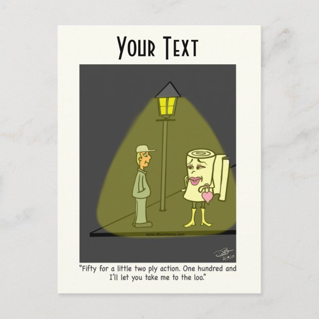 Två betalande Tecknad-vykort Helg Vykort (Framsida)