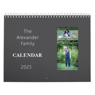 Två bilder för personligens familj per sida kalender