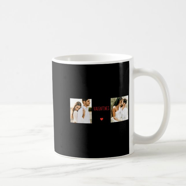 Två bilder Glad Alla Hjärtans Dag Parpresent T-Shi Kaffemugg (Höger)