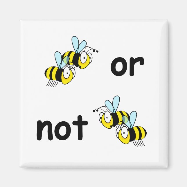 Två bin eller inte två bin magnet (Framsidan)