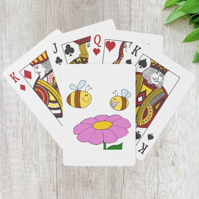 Två bin och ett blomkorgskort casinokort (Skapare uppladdad)