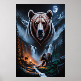 Två björnar i den mörka skogen 4 poster
