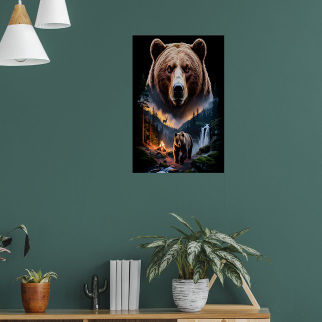 Två björnar i den mörka skogen 5 poster (Vardagsrum 1)