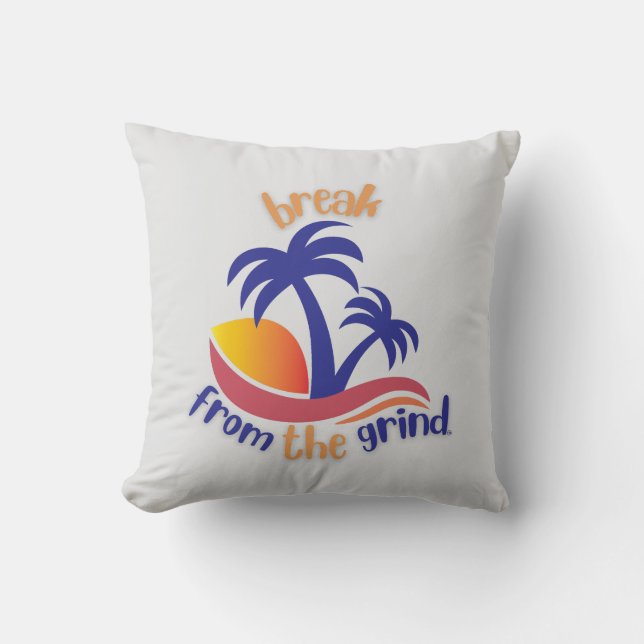 Två blåa palm kudde (Framsida)