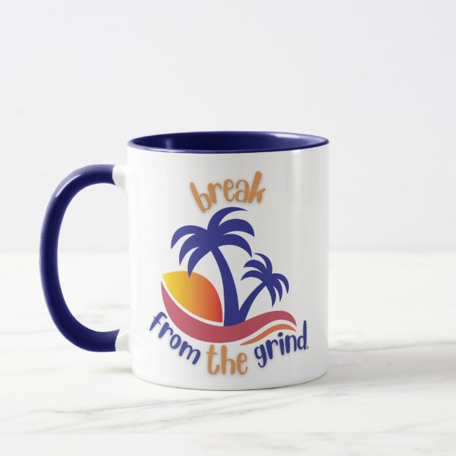 Två blåa palmträd Kaffe kopp (Vänster)